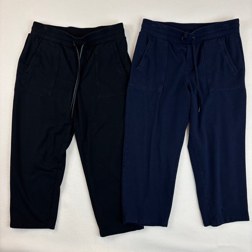 Talbots Cotton Blend Drawstring Pull On Capri Pan… - image 1